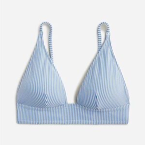 J.Crew French bikini top and bottom in seersucker stripe Sz S in EUC!!